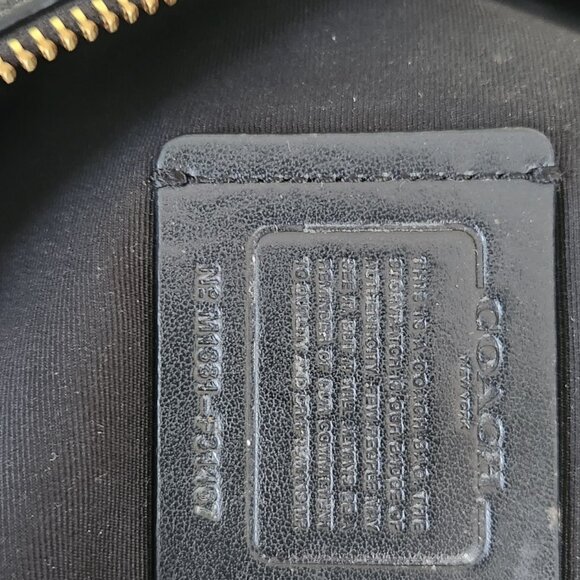 Coach Mini Emma Black Leather Shoulder Bag Handbag Purse - Picture 17 of 17